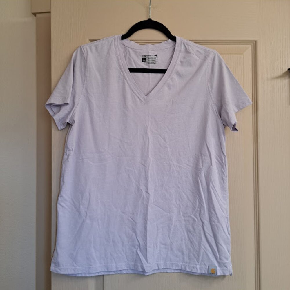 Carhartt relaxed fit women's light purple t-shirt